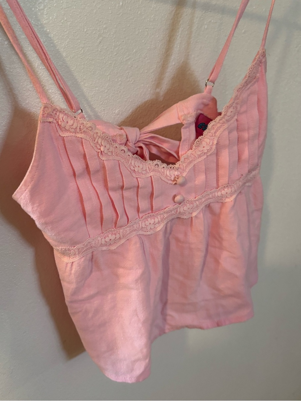 Edikted Pale Pink Lace-Trim Camisole